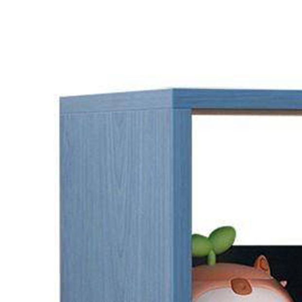 11"H Modern Style Bookcase Wood Open Back Bookshelf for Home Office