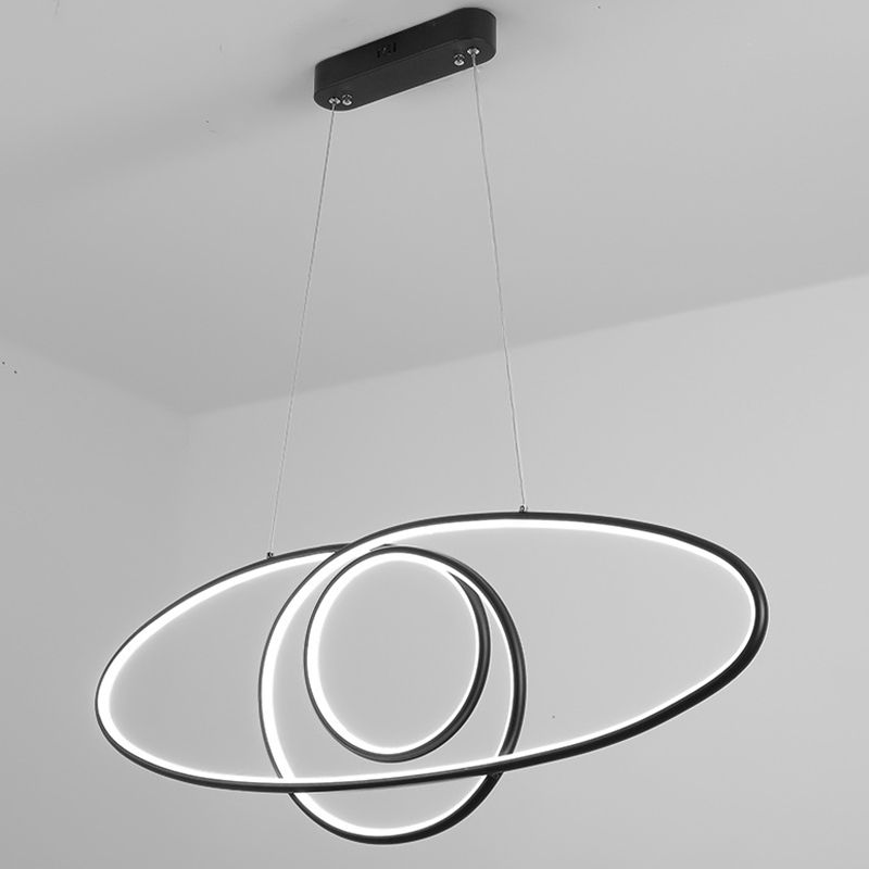 Linear Shape Island Pendant Contemporary Style Metal 1 Light Island Lighting Fixture