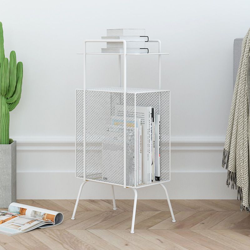 Scandinavian Metal Standard Bookshelf 3 Shelves Open Back Bookcase