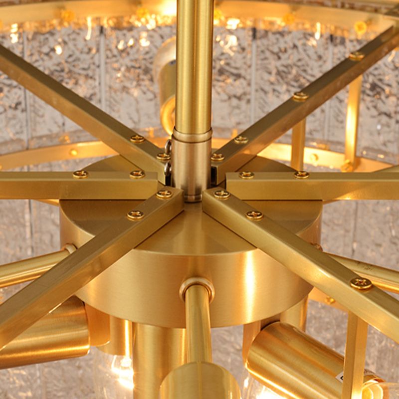 Luz de lámpara de múltiples niveles contemporáneas lámparas de araña colgantes de vidrio para cafetería