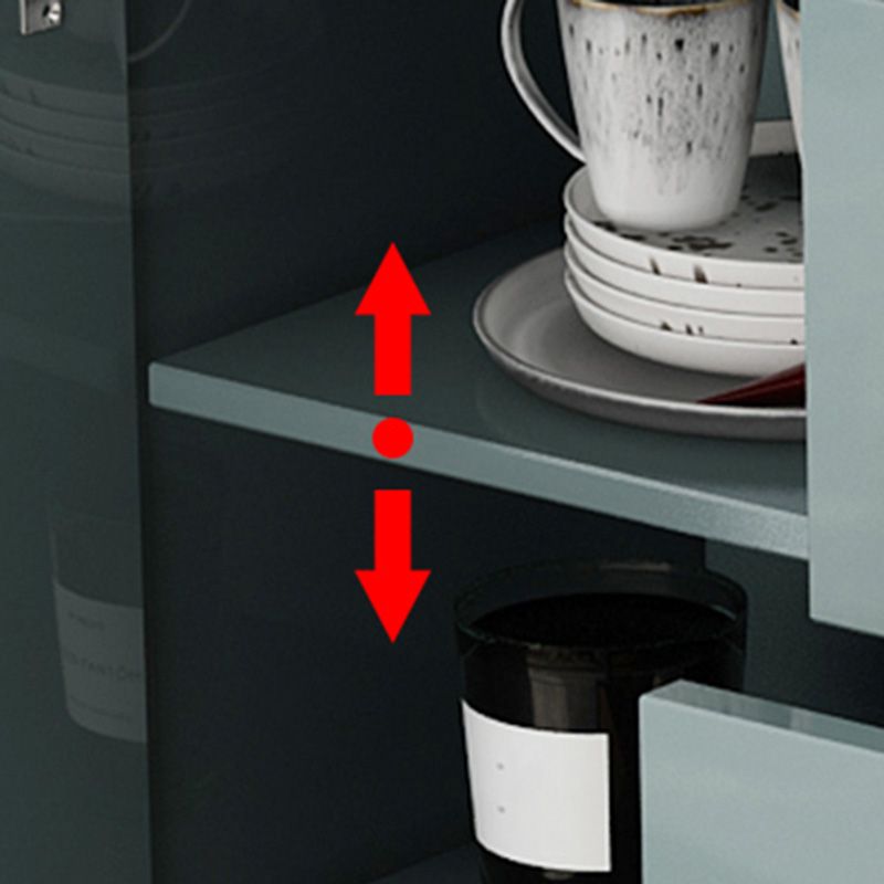 Contemporary Accent Cabinet Square Side Cabinet With Glass Top