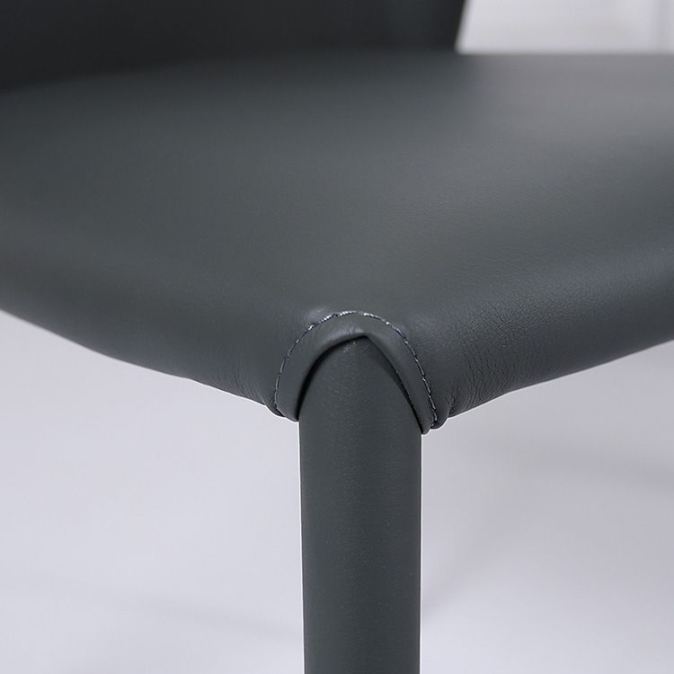 Contemporary Leather Conference Room Side Chair Wingback Dining Chair