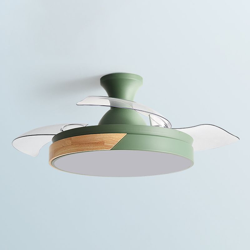 Minimalist Ceiling Fan Lamp Metal Living Room LED Ceiling Flush Mount