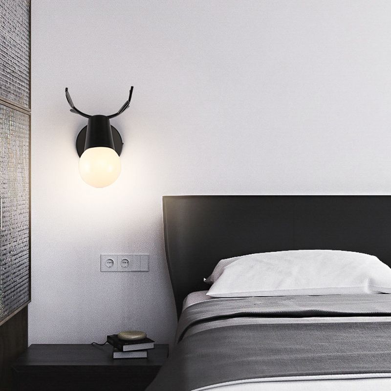 Antler Postmodern Wall Sconce One Bulb Wall Mounted Light Fixture for Sitting Room