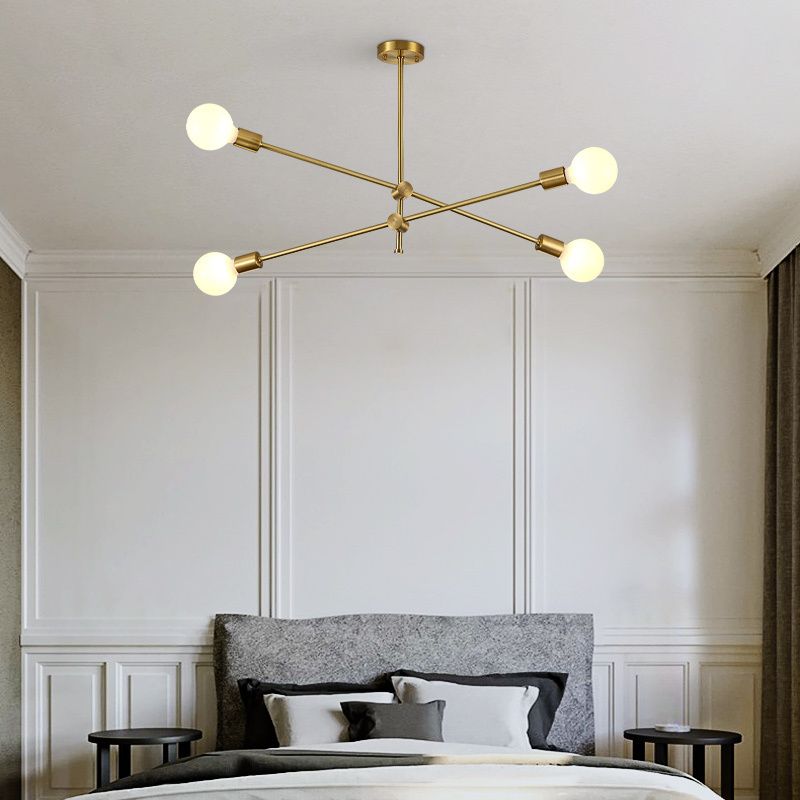 Moderne stijl metalen kroonluchter verlichtingsarmatuur multi -lights sputnik hangende plafondlampen