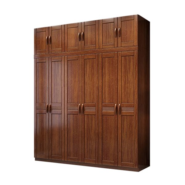 Traditional Walnut Wood Storage Cabinet Brown Cabinet for Home