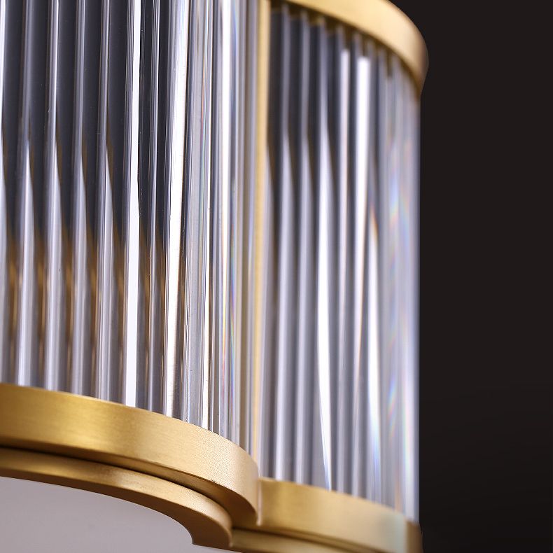 Gold Schattierte Deckenbefestigung Einfache Kristall-Schlafzimmer-Deckenhalterung Licht Befestigung