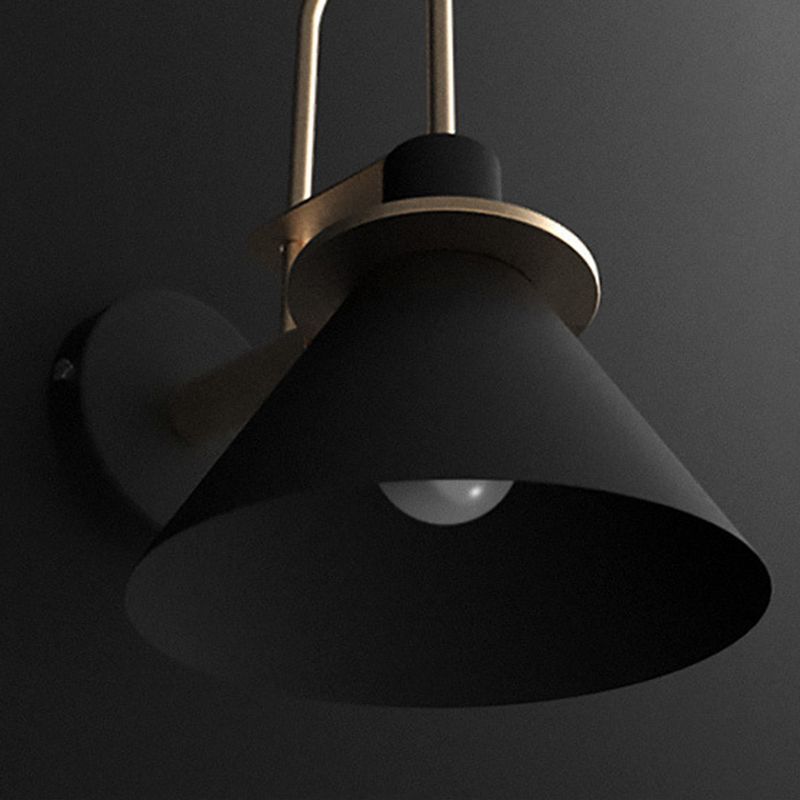 Conical Bedroom Wall Lighting Fixture Metal Minimalist-Style Wall Sconce Lighting