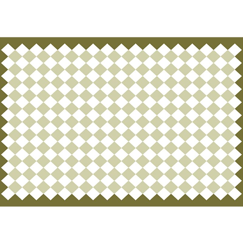 Green Modern Area Rug Polyester Geometric Pattern Area Carpet Non-Slip Backing Rug for Home Decor