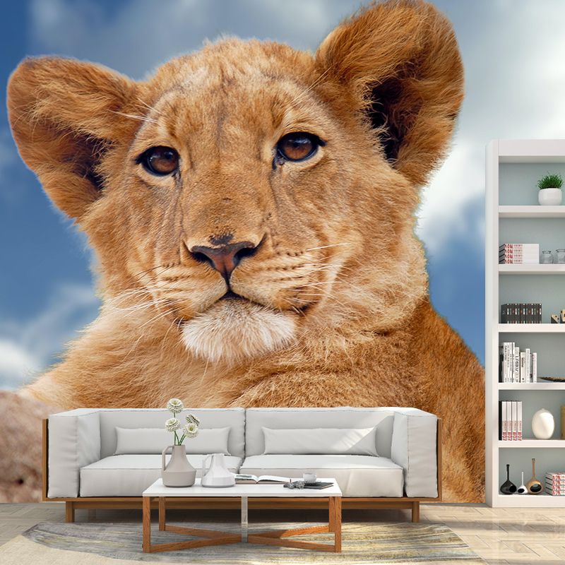 3D Print Leopard Contemporary Wild Animal Mural Mildew Resistant Wallpaper for Home