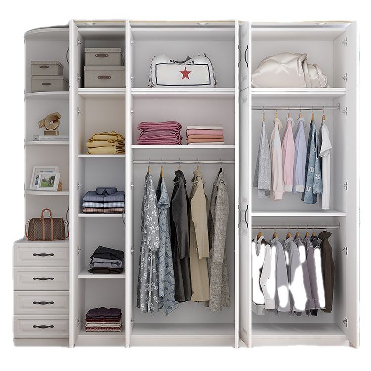 White Colour Wardrobe French Country Wooden Wardrobe Closet for Bedroom