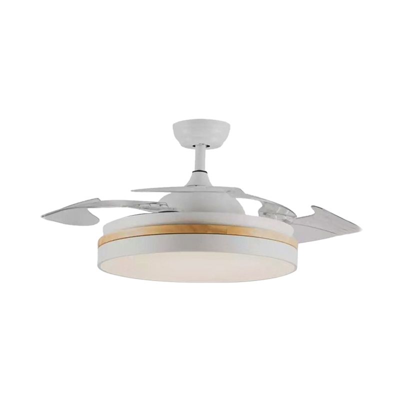 42 "W ACRYLIC ACRYLIC TECHINE LED Circular LED Minimalista Semi Flushmount con 4 cuchillas transparentes para sala de estar