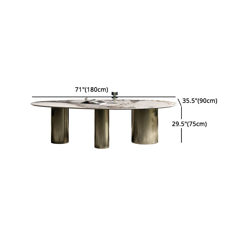 Glam Style Sintered Stone Dining Set 1/3/4/5/6 Pieces Dining Set for Dining Areas