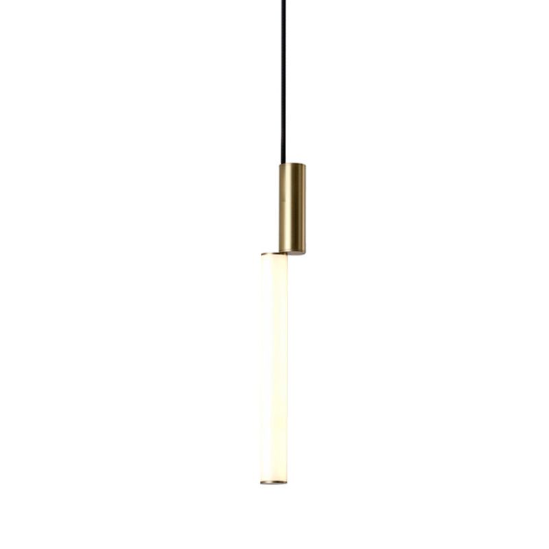 Cylindrical Hanging Ceiling Light Modern Acrylic LED Bedroom Suspended Lighting Fixture
