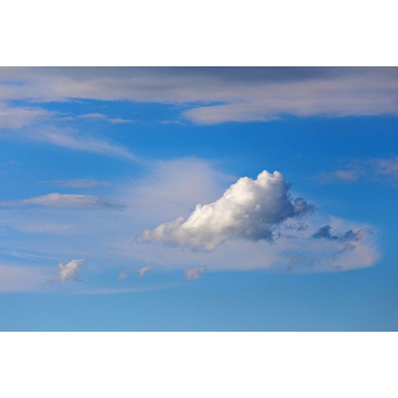 Heavily Clouded Wall Mural Modern Water Resistant Wall Art for House Interior