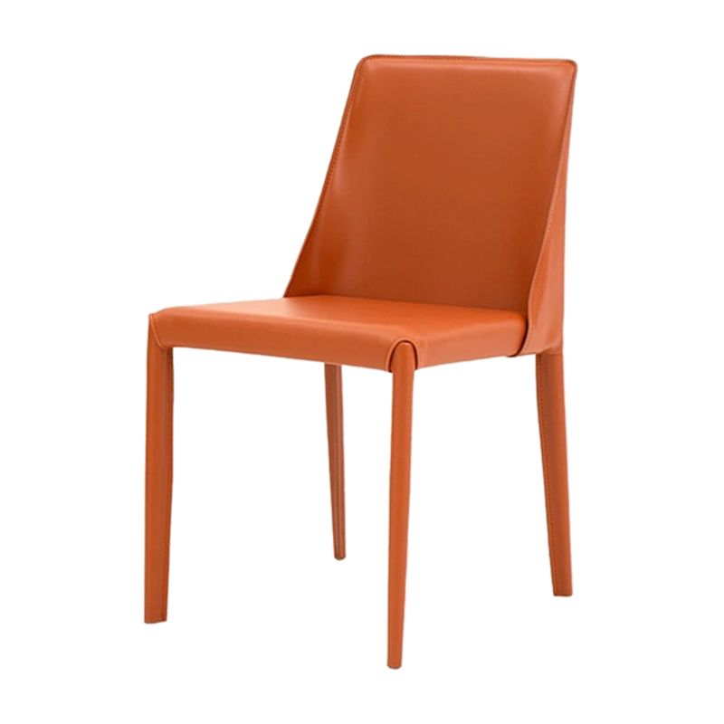 Chaises de salle à manger en métal de style scandinave chaise sans bras solide pour la maison