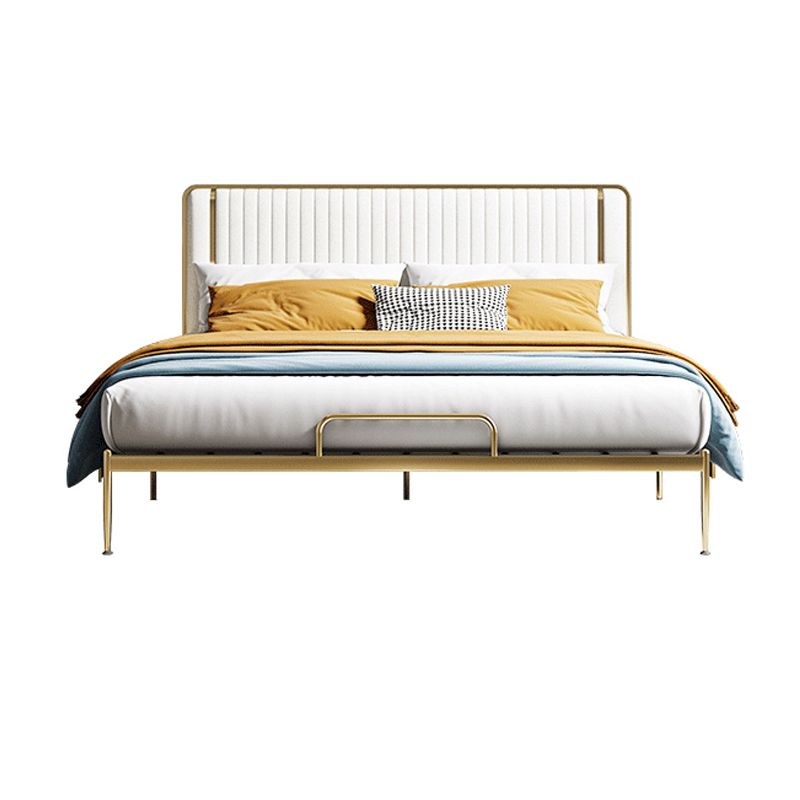 Glam Style Metal Bed Including HeadboardPanel Bed , 43 inch High