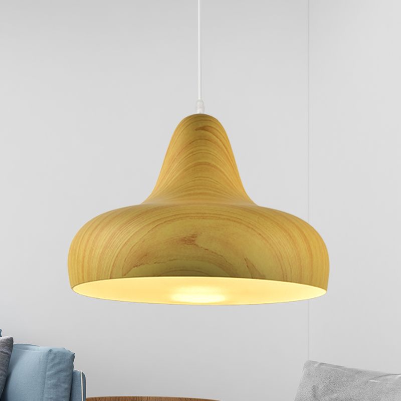 1 Lichthänge-Leuchten Lagerlager Zwiebel Aluminium-Drop-Anhänger in Weiß/Kaffee/Holz für Esszimmer