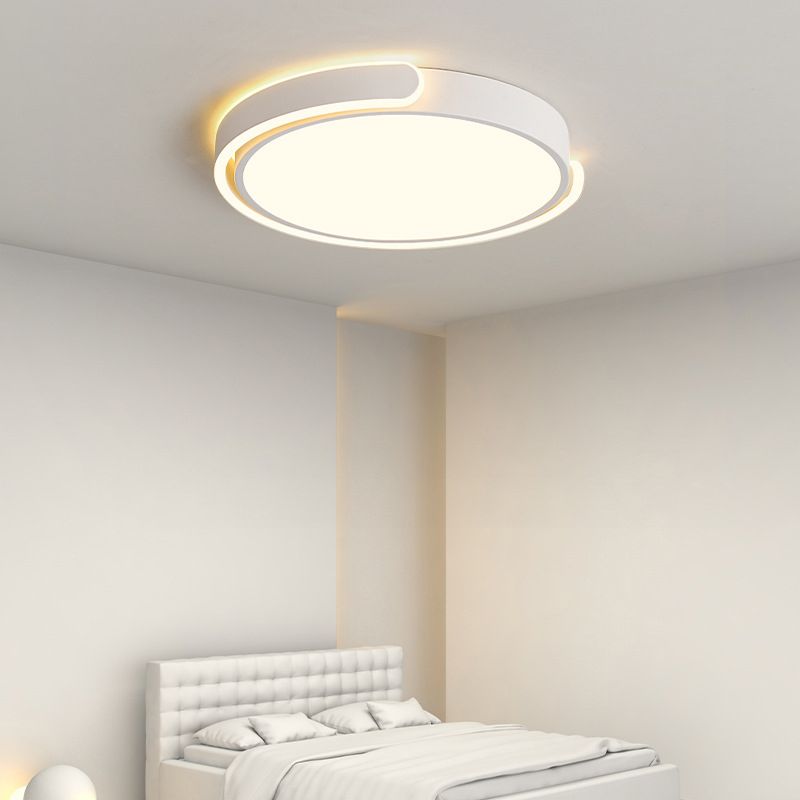Moderne Stijl Metalen Led Flush Mount Plafond Lamp Fixtures Ronde 1-Light Led Flush Light