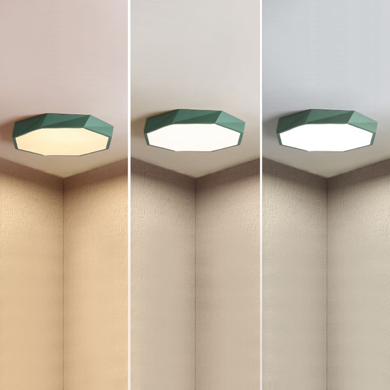Plafonnier encastré géométrique en métal, luminaire LED de Style nordique