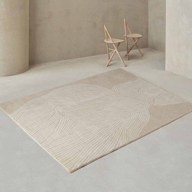 Simple Indoor Rug Funky Contrast Panel Carpet Polyester Stain Resistant Area Rug for Living Room