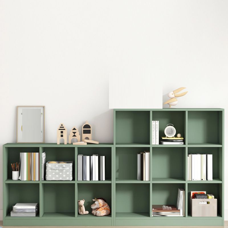 Contemporary Closed Back Bookcase Standard Wooden Bookshelf with Shelves