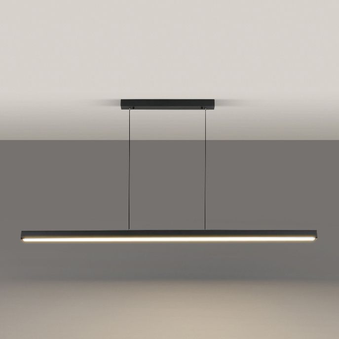 Simplicité Contemporary Island Light Acrylique Long Strip Prowing Lampe pour salle à manger