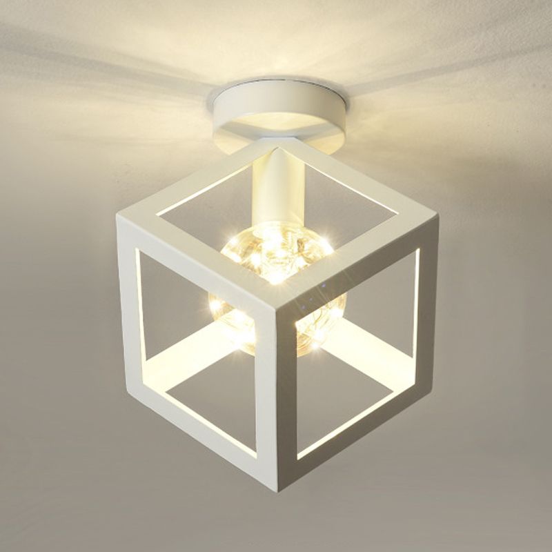 1 Light Ceiling Lamp Industrial Style Glass Ceiling Lighting for Living Room