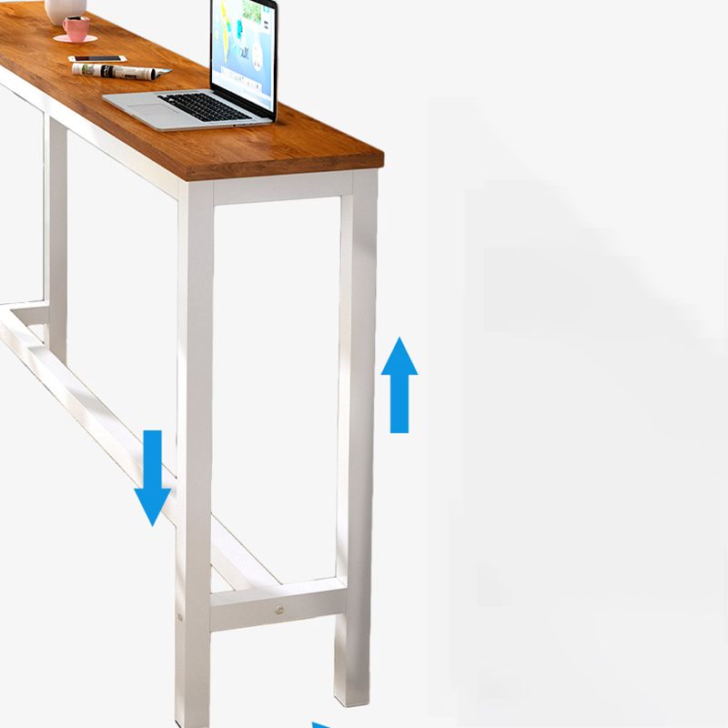 Industrial Style Bistro Bar Desk Wood Rectangle Pub Table for Cafe