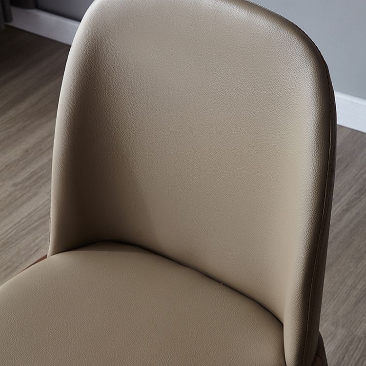 Industrial Dining Chair Solid Back Chair with 4 Wood Legs for Home Use