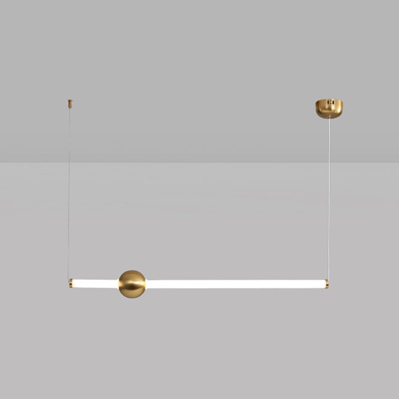 Linear LED Chandelier in Contemporary Simplicity Metal Pendant Light for Kitchen