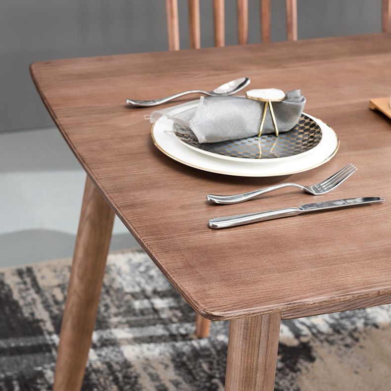 Industrial Solid Wood Standard Dining Table Rectangle Kitchen Dining Table with 4 Legs