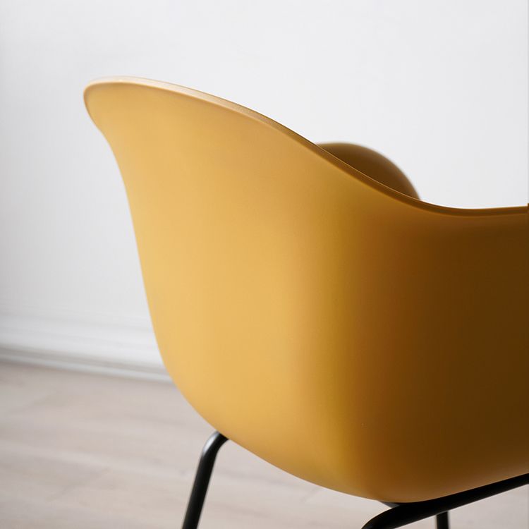 Industrieel ontwerp plastic eetstoelen stoelen vaste achterkant zijstoel