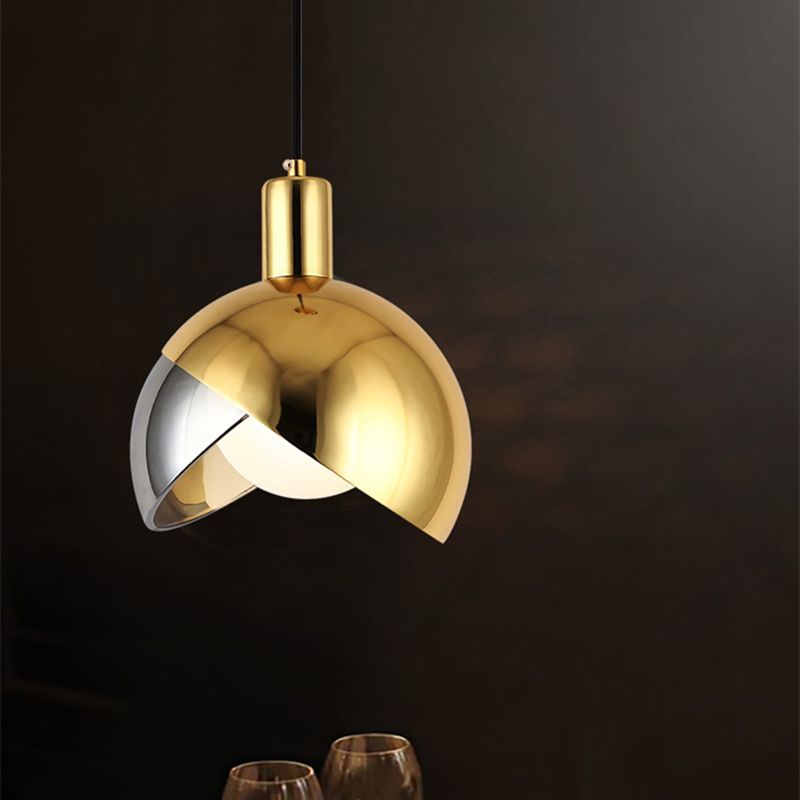 Electroplate Iron Hanging Lamp in Modern Artistic Style Glass Globe Pendant Light for Dining Room