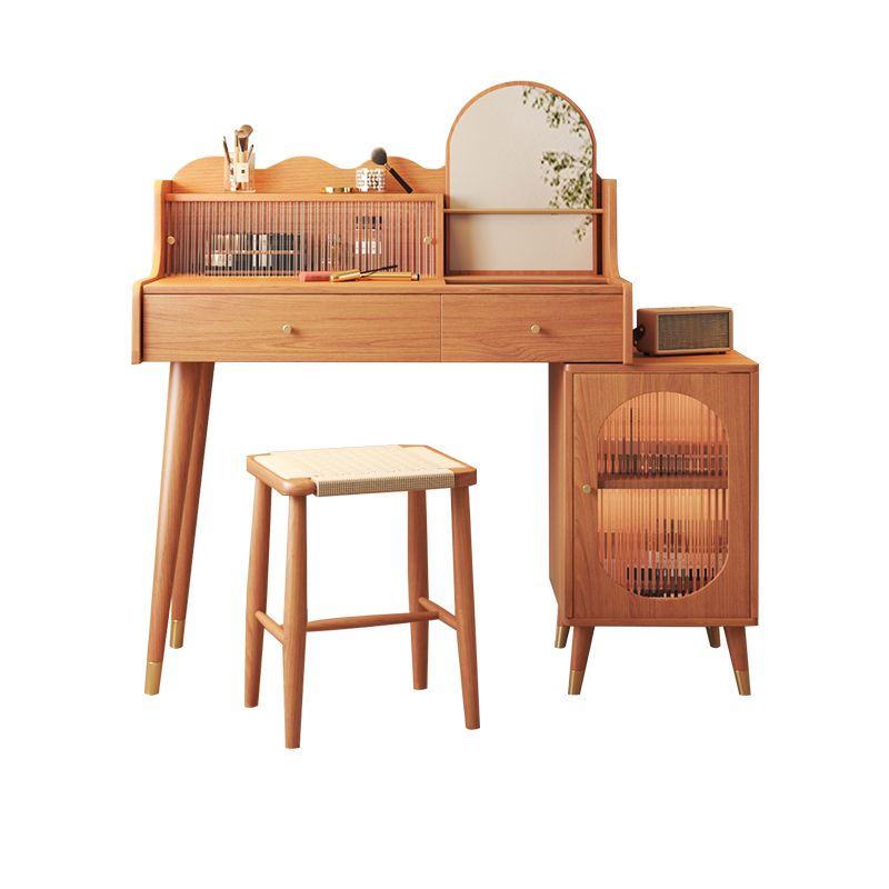 17" Wide Traditional Vanity Table Wooden Make-up Vanity with Drawer