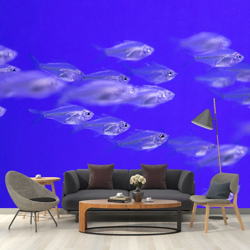 Abundant Marine Life Moisture-Resistant Mural Wallpaper, Personalized Size Available