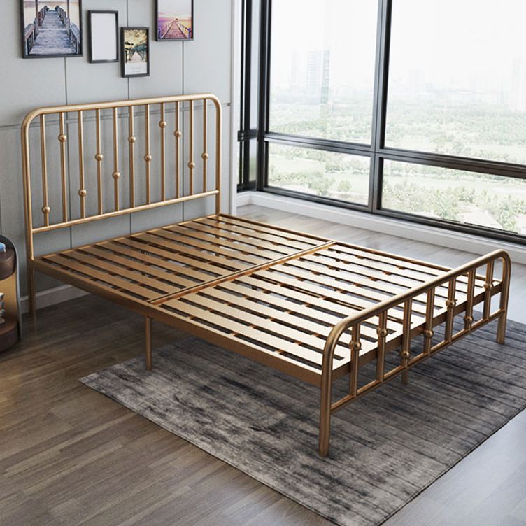 Luxurious Low Profile Bed Frame Metal Standard Bed with Headboard