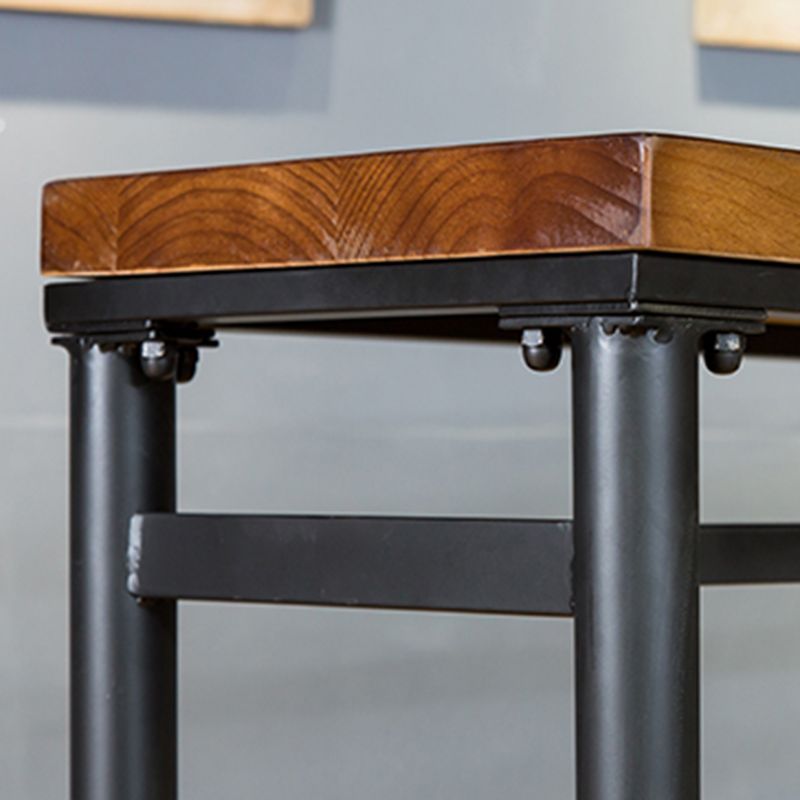 Industrial Indoor Bar Stool Table Metal and Wood Bar Dining Table