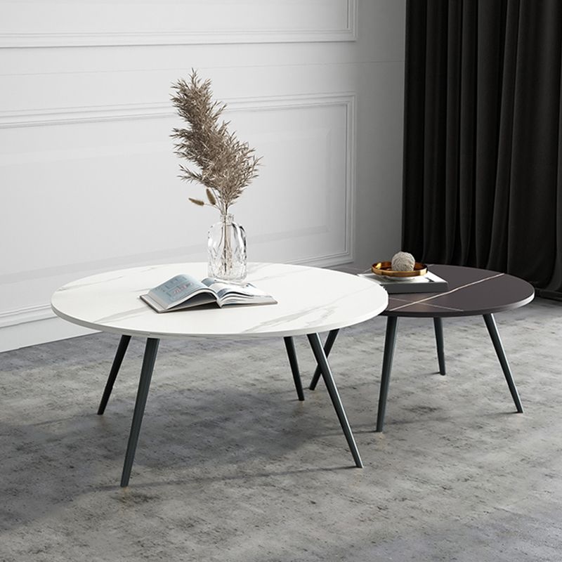 Slate Coffee Table Set Contemporary 4 Legs Coffee Cocktail Table