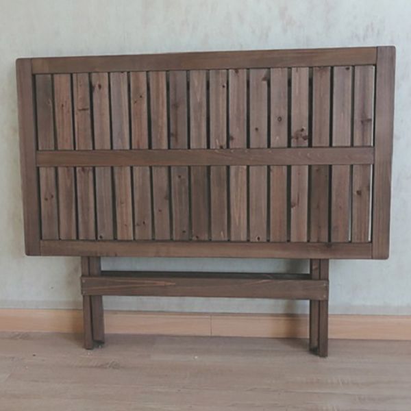 Modern Geometric Foldable Patio Table Solid Wood Frame Dining Table for Outdoor