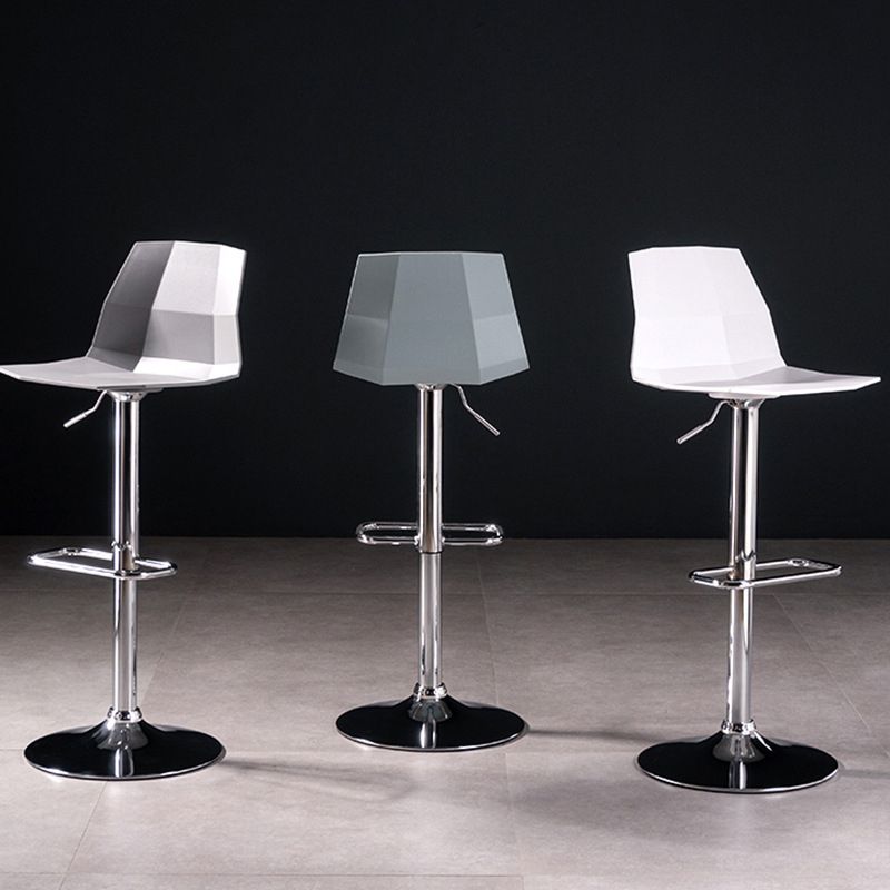 Contemporary Plastic Counter Height Stools Adjustable Height Bar Stool