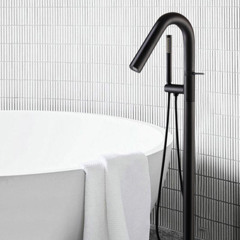 Floor Standing Faucet Bathroom Handheld Shower Head Bathtub Faucet