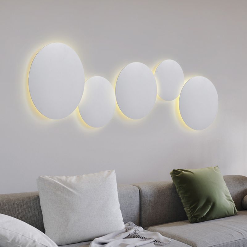 Circle Sconce Light Fixture Modern Style LED Metal Wall Sconce Lighting