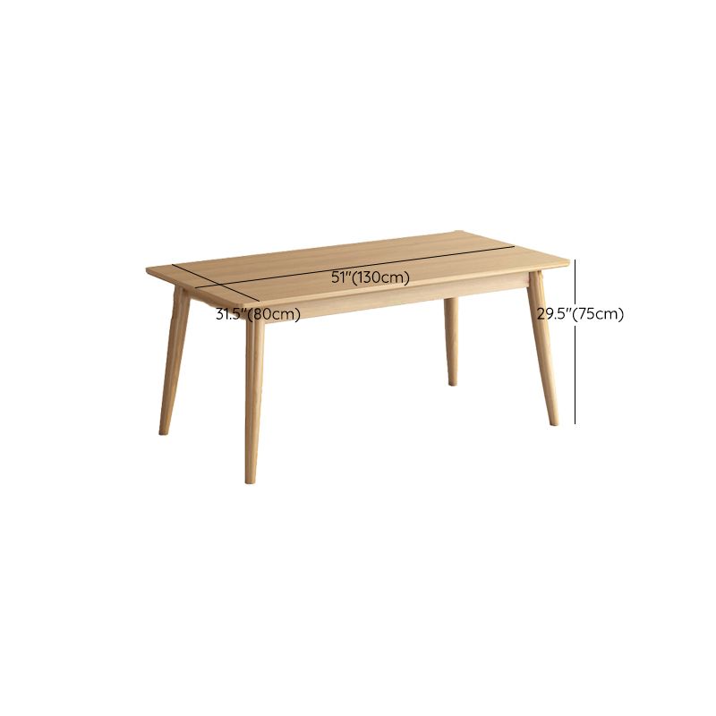 Contemporary Solid Wood Rectangular Dining Table for Dining Hall