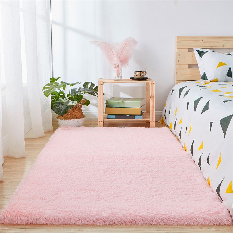 Chic Solid Color Area Rug Plush Modern Area Carpet Non-Slip Backing Rug for Bedroom