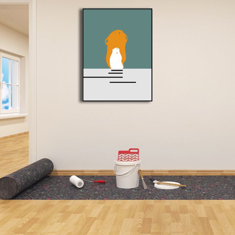 Impression sur toile d'ours de mer, décoration murale de style enfant, couleur claire, plusieurs tailles