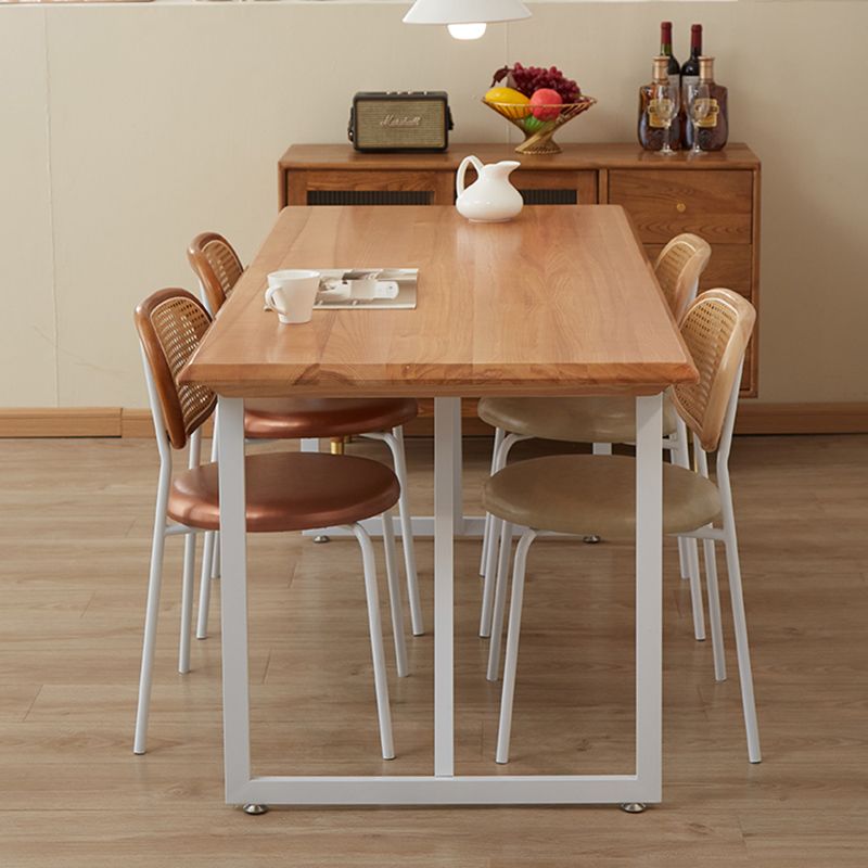 Industrial Rectangle Ash Dining Table 1/2/4/5 Pieces Dining Set for Dining Room