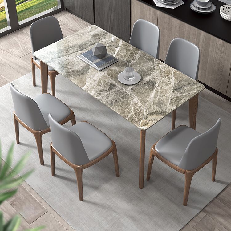Sintered Stone Top Rechtecktisch mittelalterlich moderner Küchentisch mit 4 Beinen