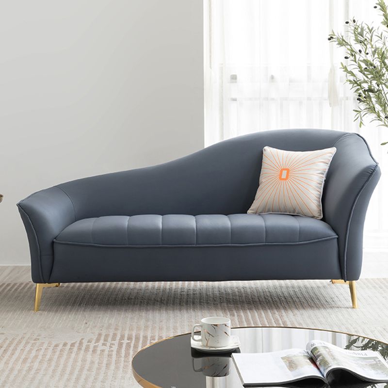 Glam with Arms Chaise Flared Arms with Legs for Bedroom Living Room
