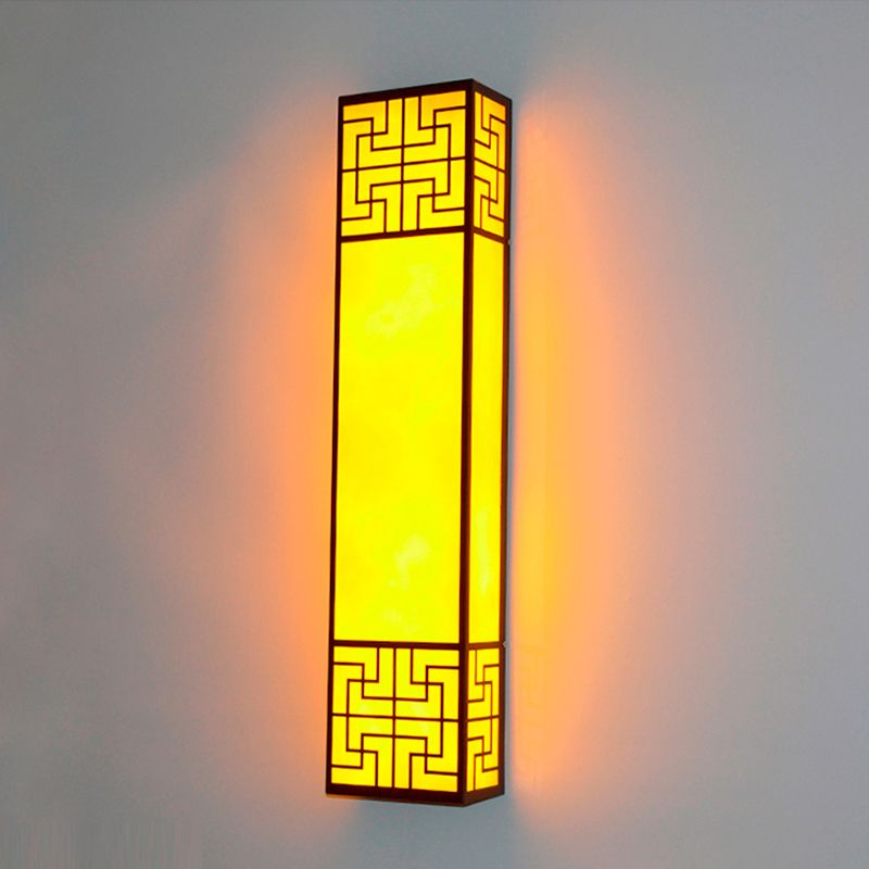 Rectangular Wall Sconce Contemporary Outdoor Wall Light Fixture for Courtyard